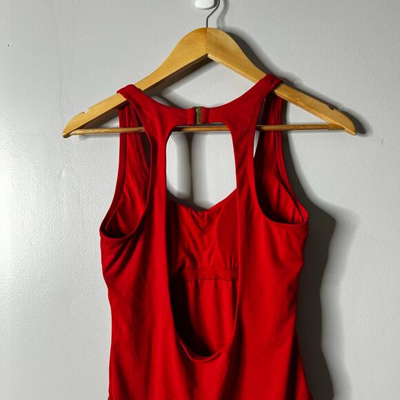 Andie Swim Catalina One Piece Bathing Suit Women’s Medium Cherry Red Vacation - Picture 4 of 8